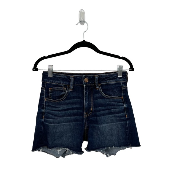 American Eagle Outfitters Pants - American Eagle Super Stretch High Rise Shortie Denim Shorts Size 4